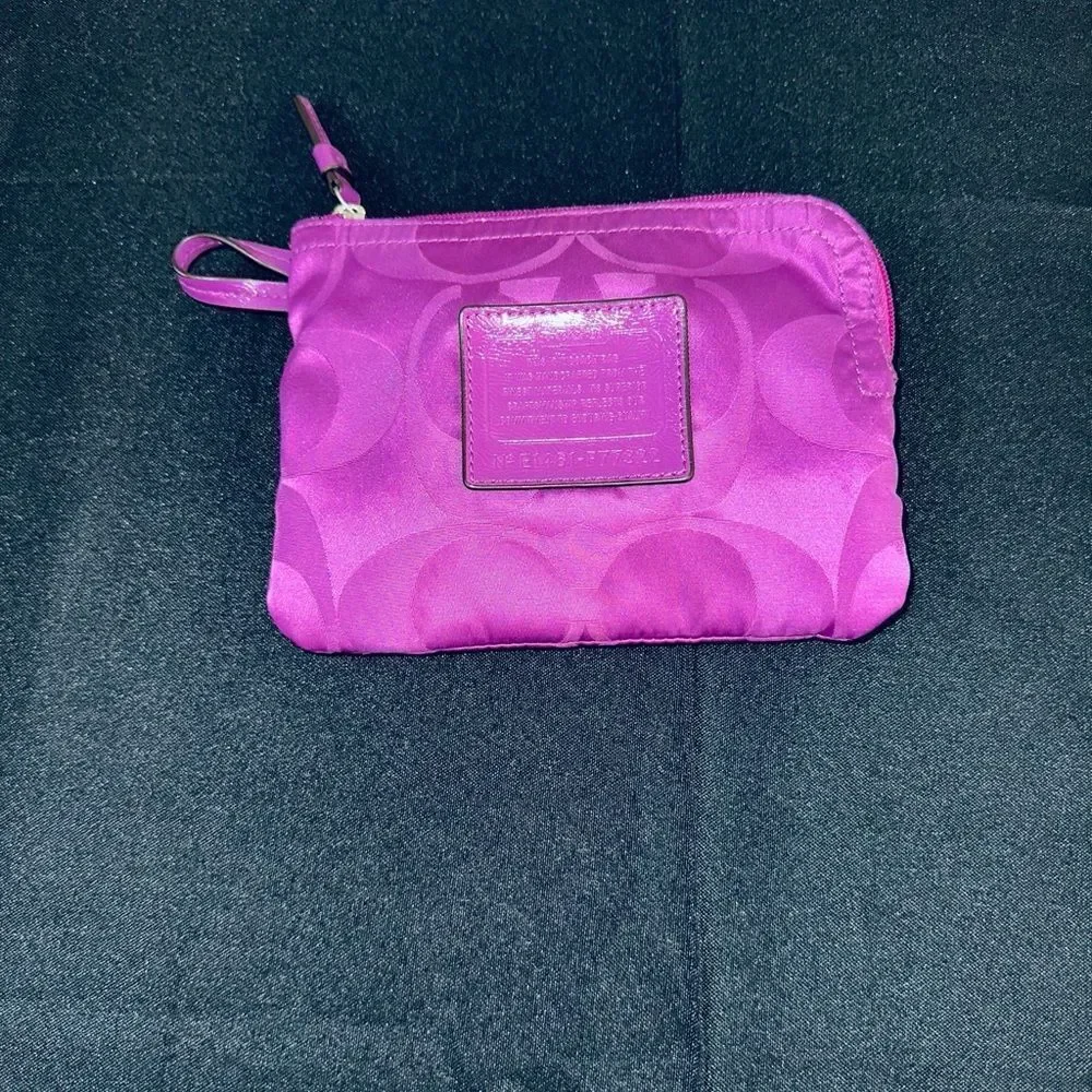 Coach Vibrant Purple Logo Pouch